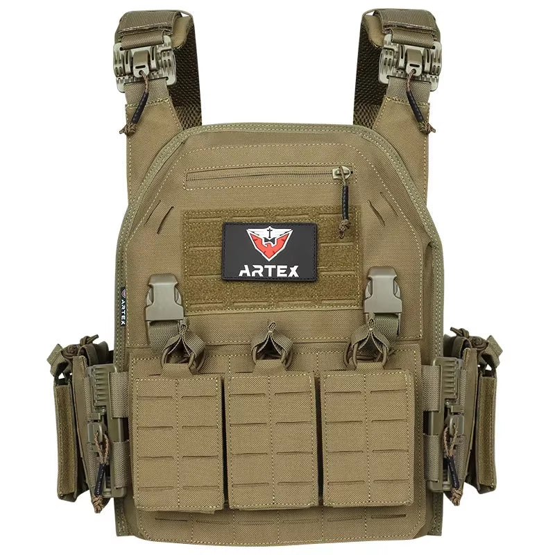 Ranger Green Plate Carrier Tactical Vest with Quick Release Security Molle Chaleco Tactico Bandolier Hunting Vest Tactical Gear