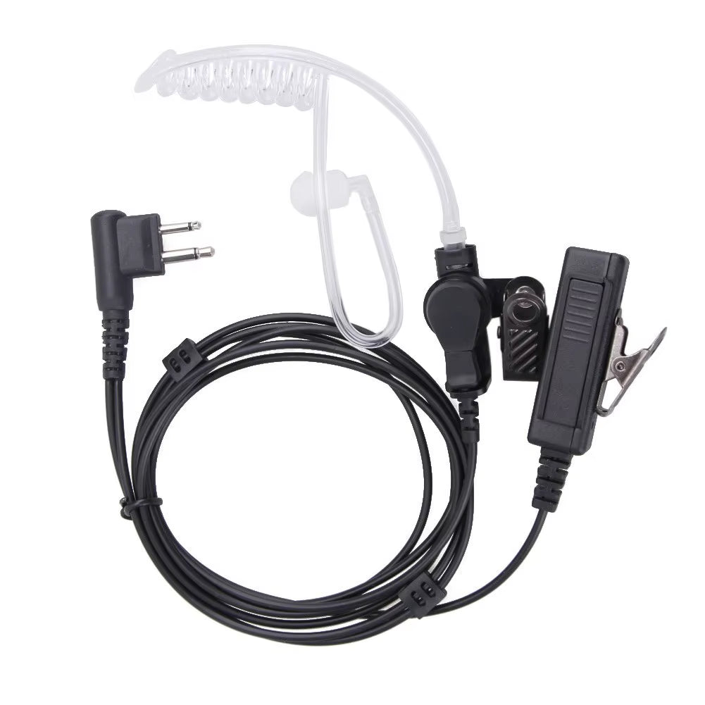 2Pin Covert Acoustic Tube Earpiece Headset Mic for Motorola Two Way Radios Radiation-Proof Earphone Device Accessories
