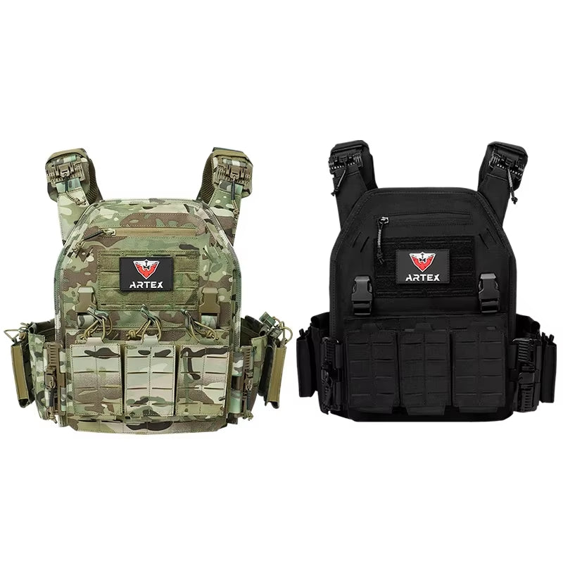 Ranger Green Plate Carrier Tactical Vest with Quick Release Security Molle Chaleco Tactico Bandolier Hunting Vest Tactical Gear