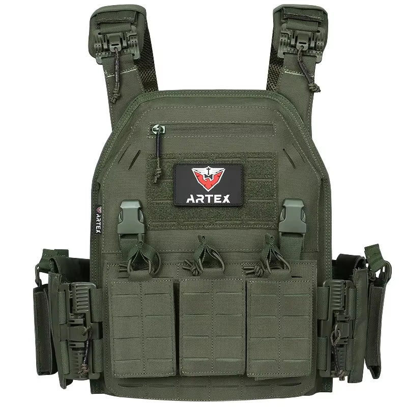 Ranger Green Plate Carrier Tactical Vest with Quick Release Security Molle Chaleco Tactico Bandolier Hunting Vest Tactical Gear