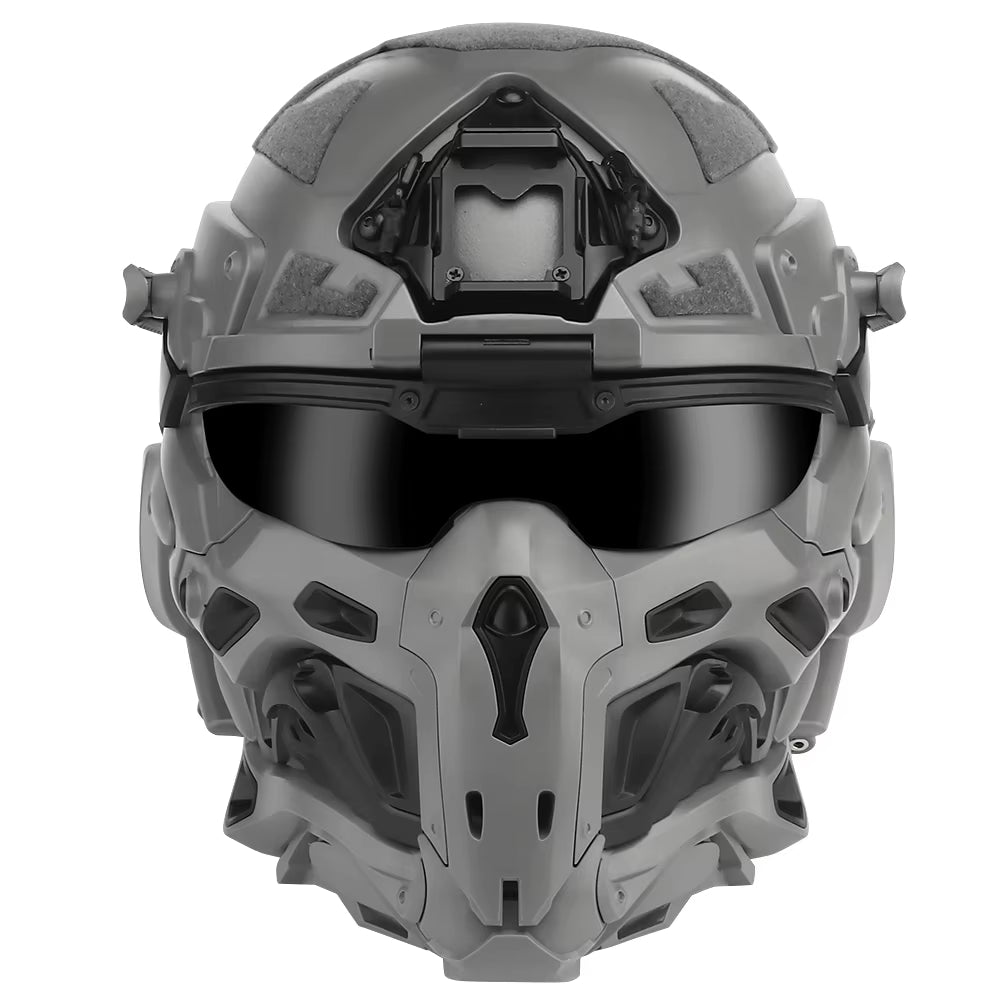 W-Ronin Assault Tactical Helmet and Tactical Mask Modular Design Built-In Headset Anti-Fog Fan Helmet Airsoft Hunting Equipment