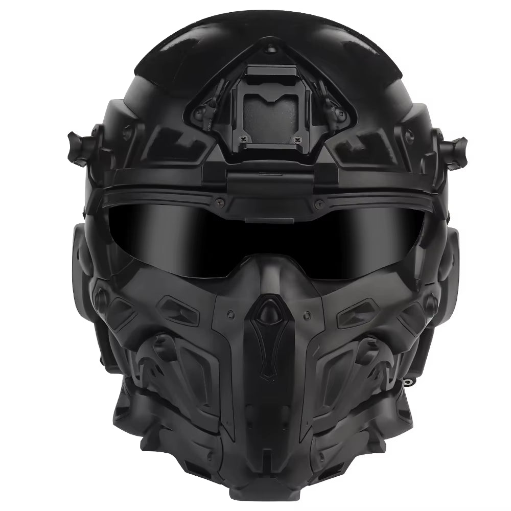 W-Ronin Assault Tactical Helmet and Tactical Mask Modular Design Built-In Headset Anti-Fog Fan Helmet Airsoft Hunting Equipment