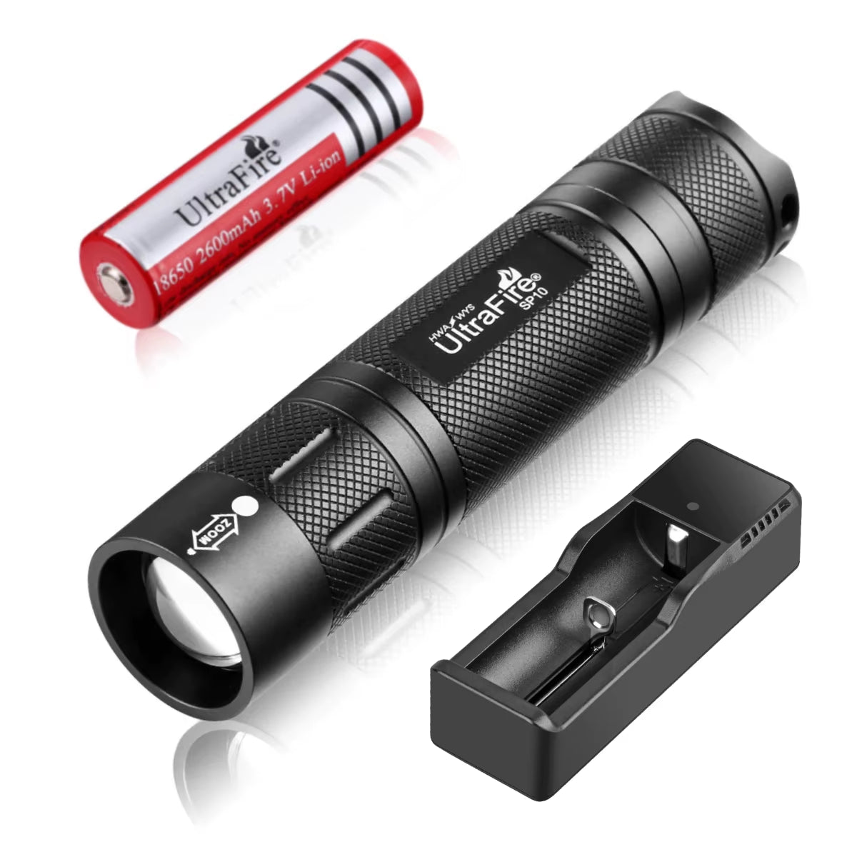 SP10 Mini Zoomable Flashlight Super Bright 800LM AAA EDC LED Flashlights 18650 Rechargeable Torch Light Emergency Lamp