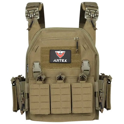 Ranger Green Plate Carrier Tactical Vest with Quick Release Security Molle Chaleco Tactico Bandolier Hunting Vest Tactical Gear