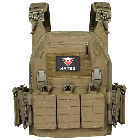 Ranger Green Plate Carrier Tactical Vest with Quick Release Security Molle Chaleco Tactico Bandolier Hunting Vest Tactical Gear