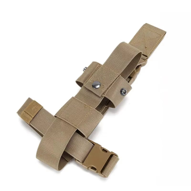 Tactical Drop Leg Kettle Water Bottle Holster,Mk9 Pouch Belt Carriers,Thigh Pack Leg Bag,Pepper Spray,Mini Extinguisher