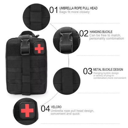 Survival First-Aid Kit Container Travel Oxford Waterproof Tactical Waist Pack Outdoor Climbing Camping Equipment Safe Bag