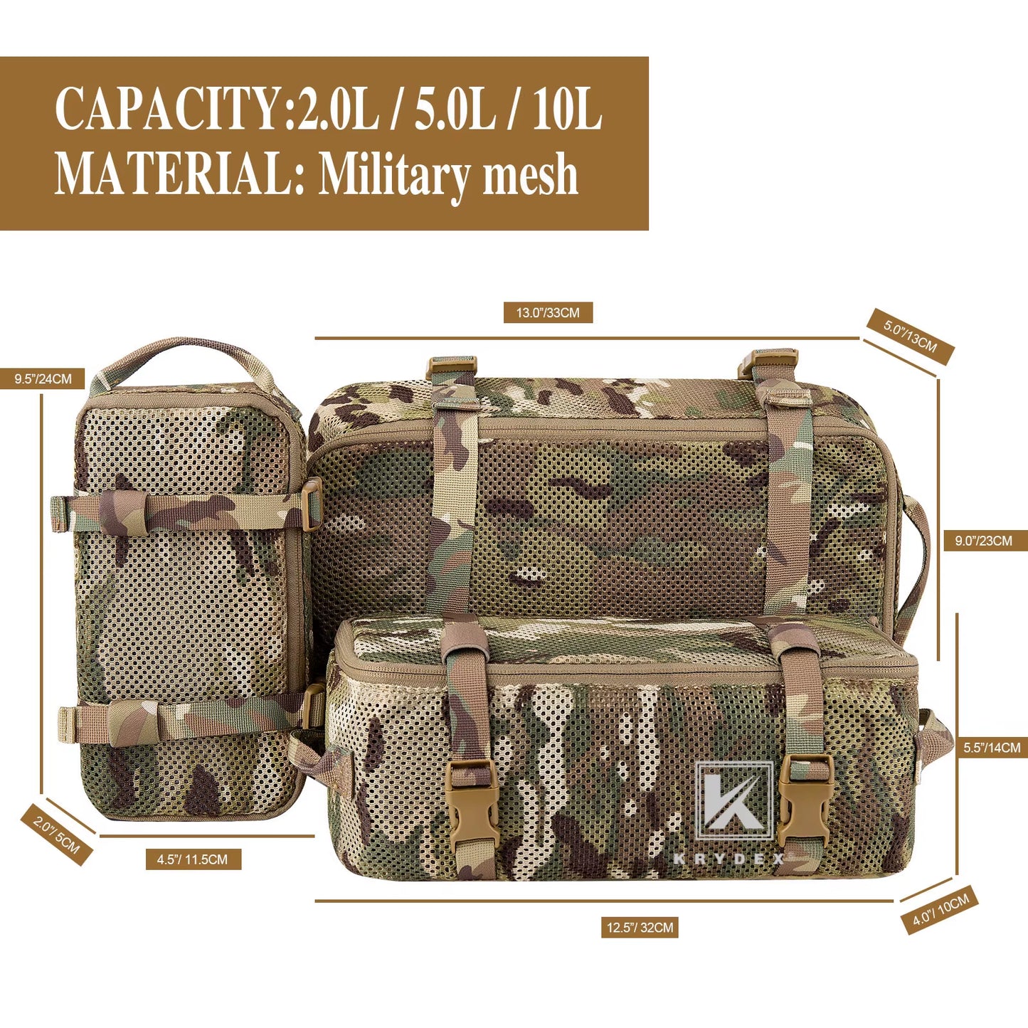 Tactical Modular Pouch Set Outdoor Backpack Organizer Travel Suitcase Packing Cubes Hunting Gear