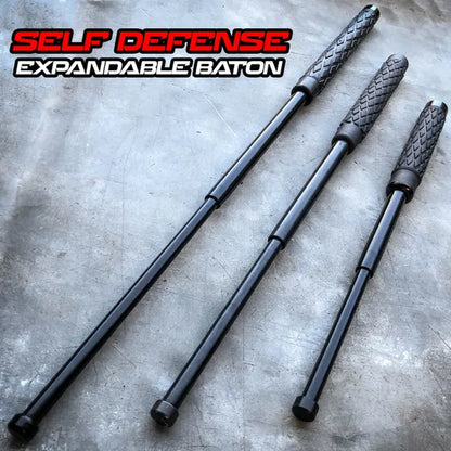 USA SELLER FAST SHIPPING Tactical POLICE High Quality Retractable Metal Baton Self Defense Expandable Stick for Security and Protection