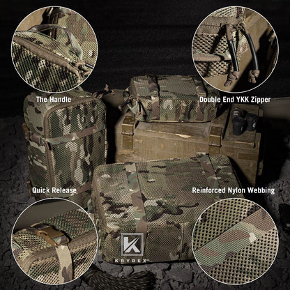 Tactical Modular Pouch Set Outdoor Backpack Organizer Travel Suitcase Packing Cubes Hunting Gear