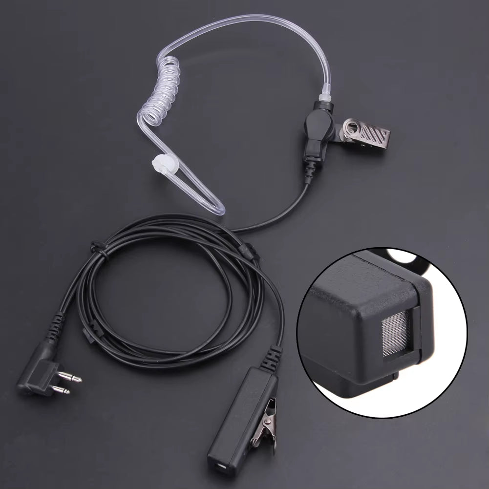 2Pin Covert Acoustic Tube Earpiece Headset Mic for Motorola Two Way Radios Radiation-Proof Earphone Device Accessories