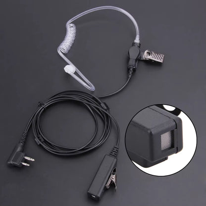 2Pin Covert Acoustic Tube Earpiece Headset Mic for Motorola Two Way Radios Radiation-Proof Earphone Device Accessories