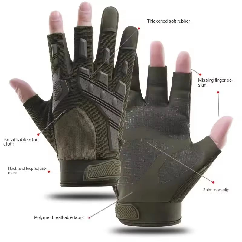 Tactical Gloves for Women and Men Outdoor Rock Climbing Finger Leakage Training anti Slip Protection Cycling Tactical Gloves
