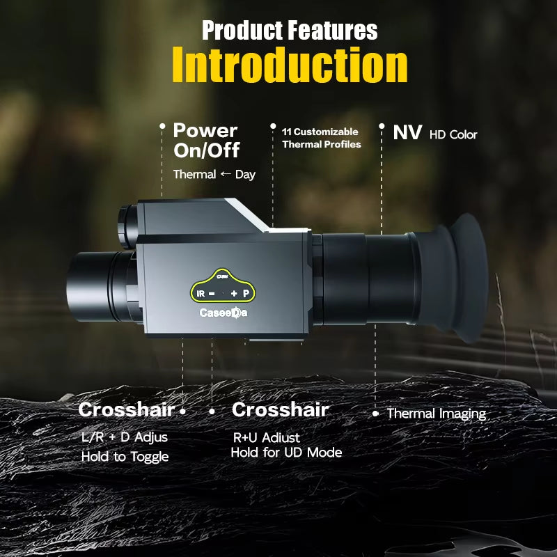 Caseeda MV265 Pro Thermal Imaging Scope Sight 320 * 240 Thermal Monocular Camera 60Hz Thermal Imager Sight with IP65 Waterproof