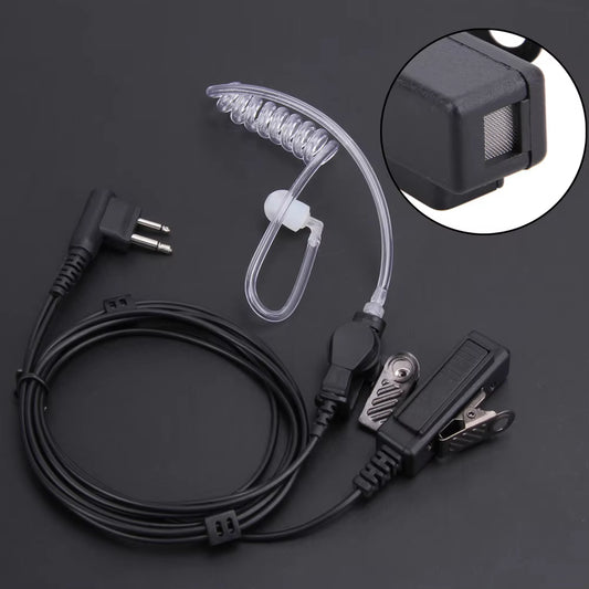 2Pin Covert Acoustic Tube Earpiece Headset Mic for Motorola Two Way Radios Radiation-Proof Earphone Device Accessories