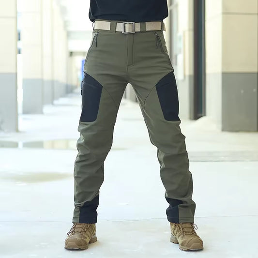 Tactical Soft Shell Pan Ts Shark Skin Charging Pants Men'S Tactical Multi-Bag P Ants Fautumn and Winter Outdoor Pants