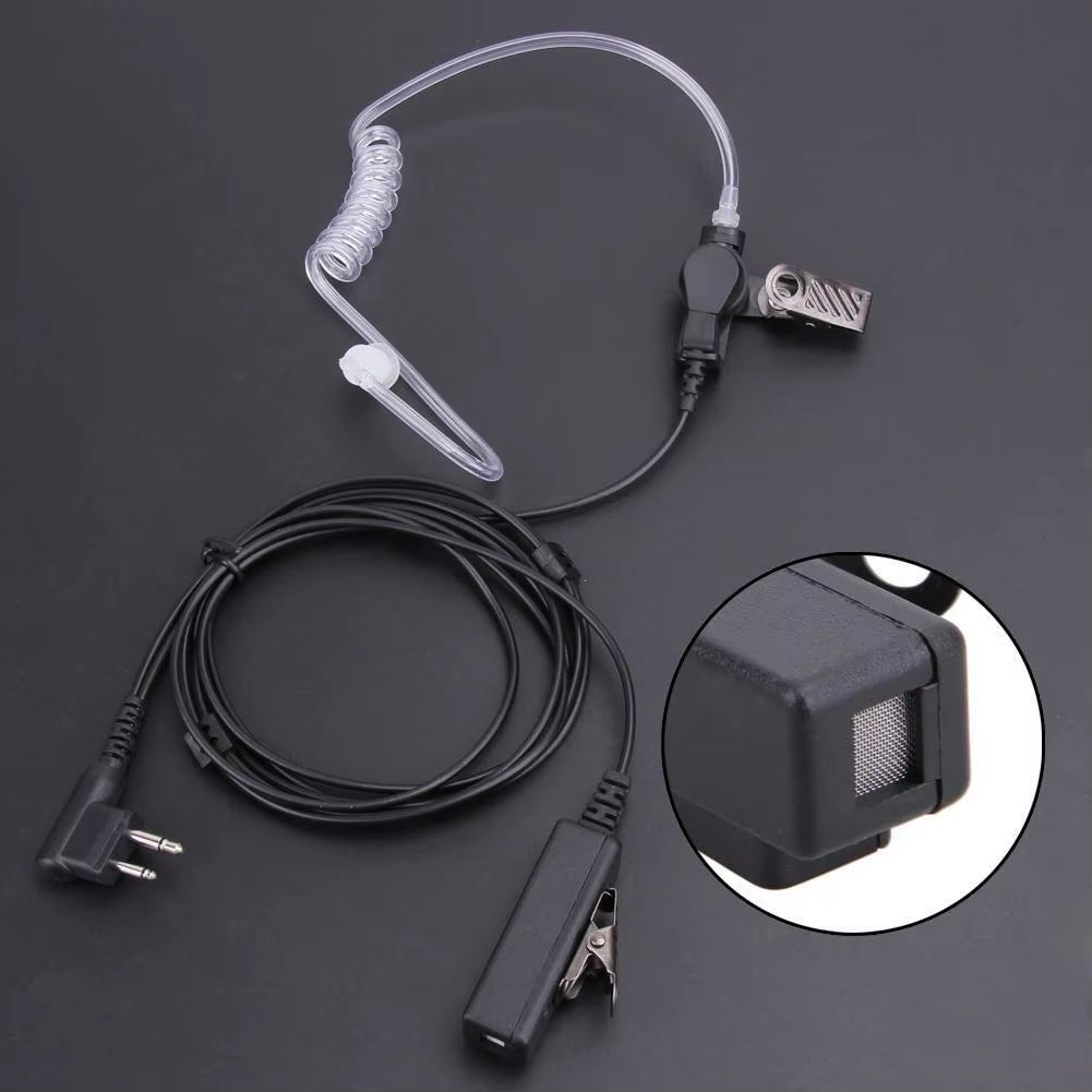 2Pin Covert Acoustic Tube Earpiece Headset Mic for Motorola Two Way Radios Radiation-Proof Earphone Device Accessories