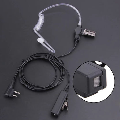 2Pin Covert Acoustic Tube Earpiece Headset Mic for Motorola Two Way Radios Radiation-Proof Earphone Device Accessories