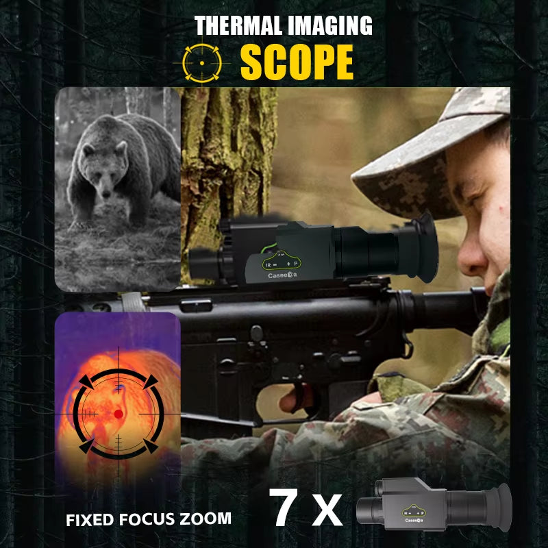 Digital Thermal Scope for Hunting IP65 Waterproof Night Vision Scope 320*240 Sensor Thermal Monocular for Deer Tracking