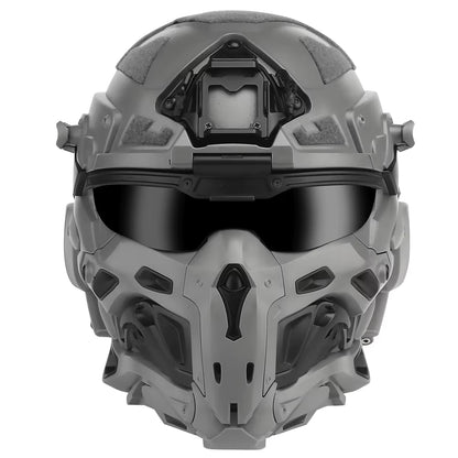 W-Ronin Assault Tactical Helmet and Tactical Mask Modular Design Built-In Headset Anti-Fog Fan Helmet Airsoft Hunting Equipment