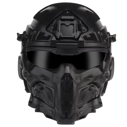 W-Ronin Assault Tactical Helmet and Tactical Mask Modular Design Built-In Headset Anti-Fog Fan Helmet Airsoft Hunting Equipment