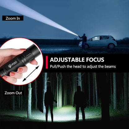 SP10 Mini Zoomable Flashlight Super Bright 800LM AAA EDC LED Flashlights 18650 Rechargeable Torch Light Emergency Lamp