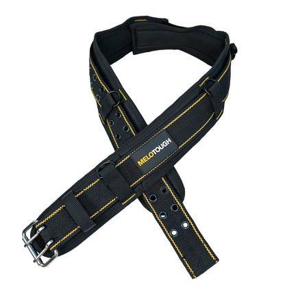 MELOTOUGH Padded Tool Belt with D Ring for Men Construction Strong Durable Double Metal Roller Buckle,Adjustable Waist
