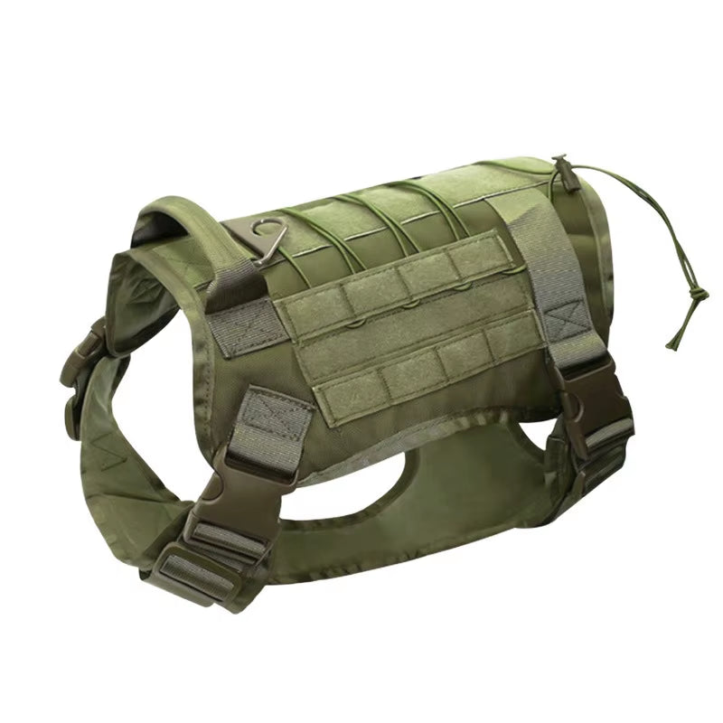 Tactical Camouflage Dog Vest Harness for Medium and Large Dogs，Easy Control and Comfortable for Hiking ，Training, and Outdoor